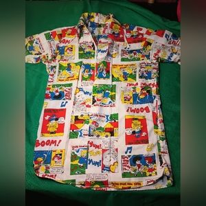 Vintage 1960s Nicky zhan short sleeve button down shirt